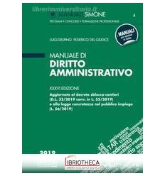 MANUALE DI DIRITTO AMMINISTRATIVO 2019