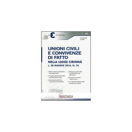 LEX11 UNIONI CIVILI E CONVIVENZE DI FATT