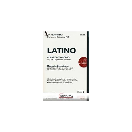 Latino. Classi di concorso A11-A13