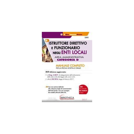 ISTRUTTORE DIR.VO FUNZ. E.L. AREA AMM.CAT.D(328/2)