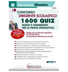 CONCORSO DIRIGENTE SCOLASTICO 1600 QUIZ