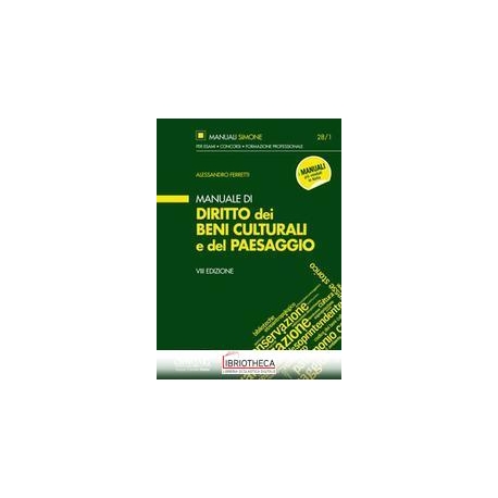 28/1 MANUALE DI DIRITTO DEI BENI CULTURA
