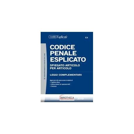 E3 CODICE PENALE ESPLICATO SPIEGATO