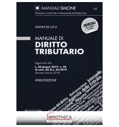 MANUALE DI DIRITTO TRIBUTARIO