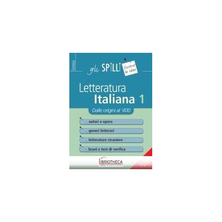 LETTERATURA ITALIANA. VOL. 1: DALLE ORIGINI AL '400.