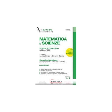 MATEMATICA E SCIENZE-MANUALE CONCORSO