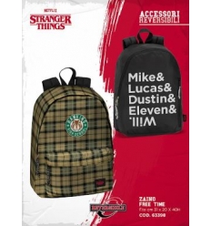 ZAINO AMERICANO REVERSIBILE - STRANGER THINGS VERDE 