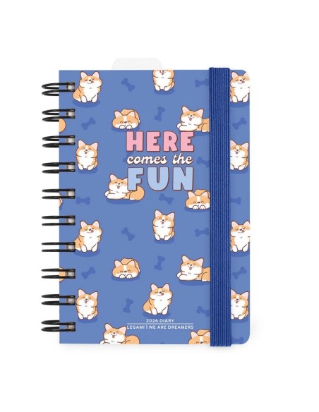 8052694032463 Agenda Giornaliera Small BLUE CORGI