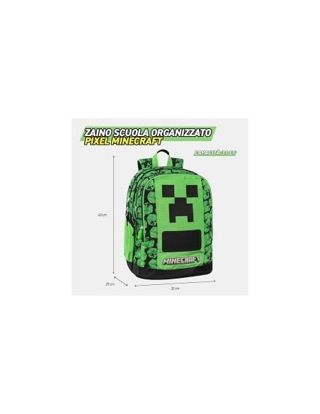 8058263233538 ZAINO ORG. PIXEL MINECRAFT