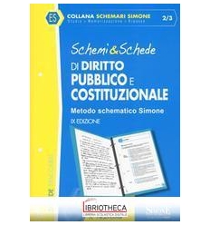 SCHEMI & SCHEDE DI DIRITTO PUBBLICO E COSTITUZIONALE