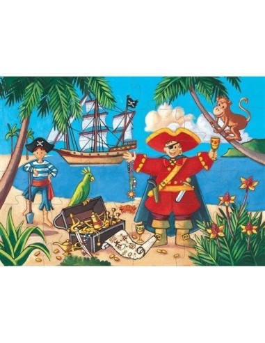 3070900072206 The pirate and his treasure - Puzzle 36 pcs Djeco