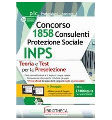 CONCORSO 1858 INPS MAN. PRESELEZ. TEORIA