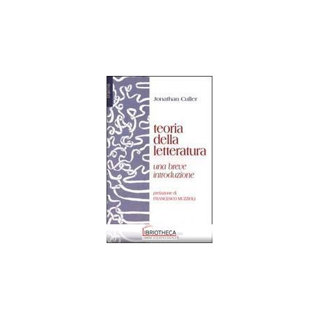TEORIA DELLA LETTERATURA