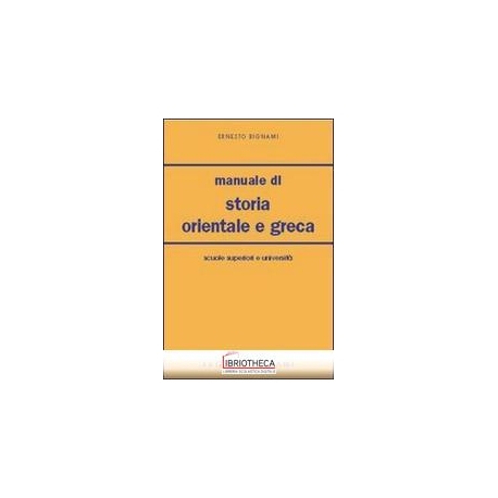 MAN. STORIA ORIENTALE GRECA