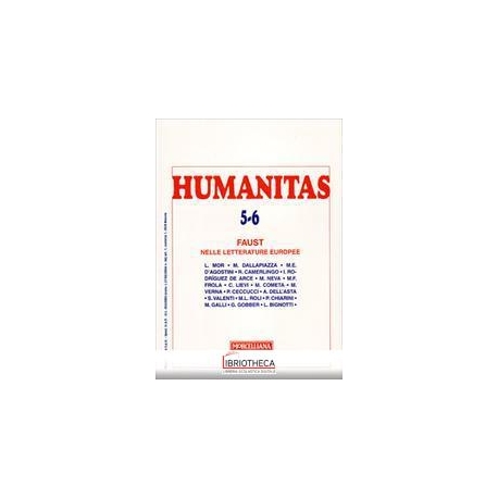 HUMANITAS (2007) VOL. 5-6. FAUST NELLE LETTERATURE E