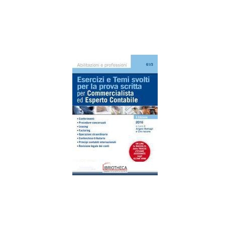 ESERCIZI E TEMI SVOLTI PER LA PROVA SCRITTA PER COMM