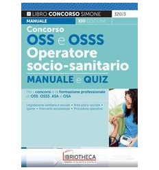 Concorso OSS e OSSS operatore socio-sani