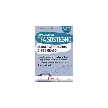 TFA SOSTEGNO SC. SECONDARIA I E II GRAD
