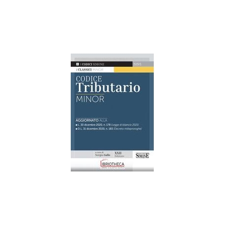 CODICE TRIBUTARIO MINOR 2021