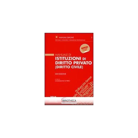 MANUALE DI ISTITUZIONI DI DIRITTO PRIVATO (DIRITTO C