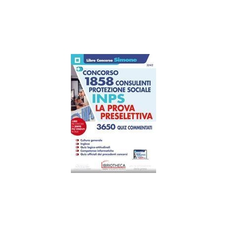 ONCORSO 1858 CONSULENTI PROTEZIONE SOCIALE INPS - LA