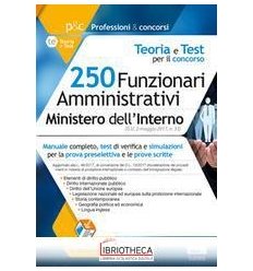 250 FUNZIONARI AMMINISTRATIVI MINISTERO DELL'INTERNO