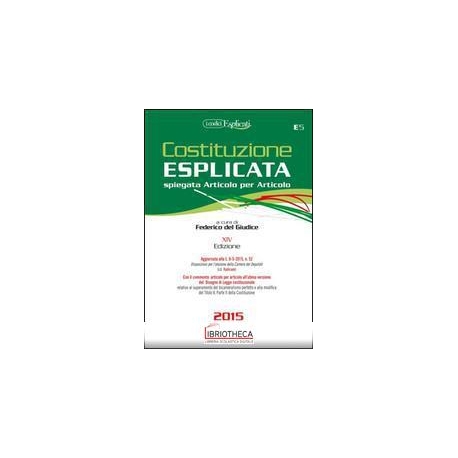 COSTITUZIONE ESPLICATA 14ED