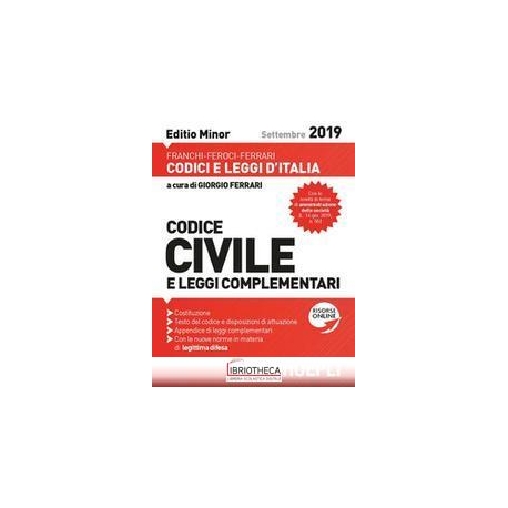 CODICE CIVILE 9/2019 MINOR