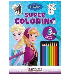 FROZEN. SUPER COLORING. CON ADESIVI. CON 8 MATITE