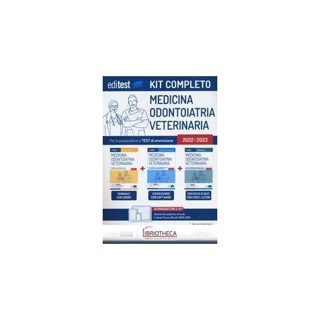 KIT COMPLETO TEST MEDICINA, ODONTOIATRIA, VETERINARIA 2022