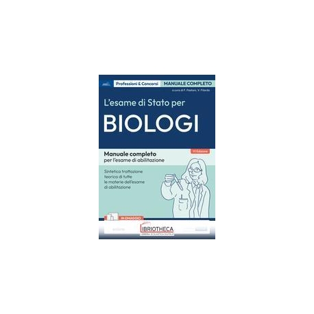ESAME DI STATO PER BIOLOGI MANUALE 6ED
