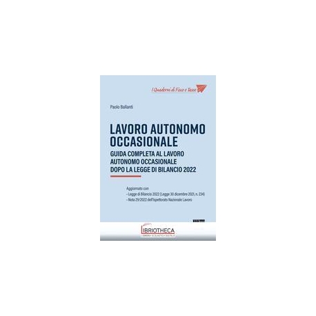 LAVORO AUTONOMO OCCASIONALE - GUIDA COMPLETA AL LAVO