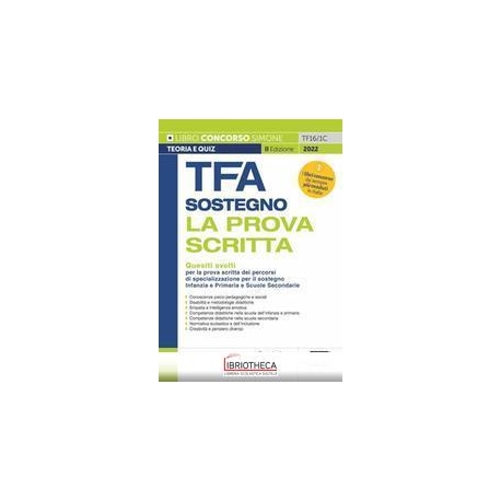 TFA SOSTEGNO LA PROVA SCRITTA 2022