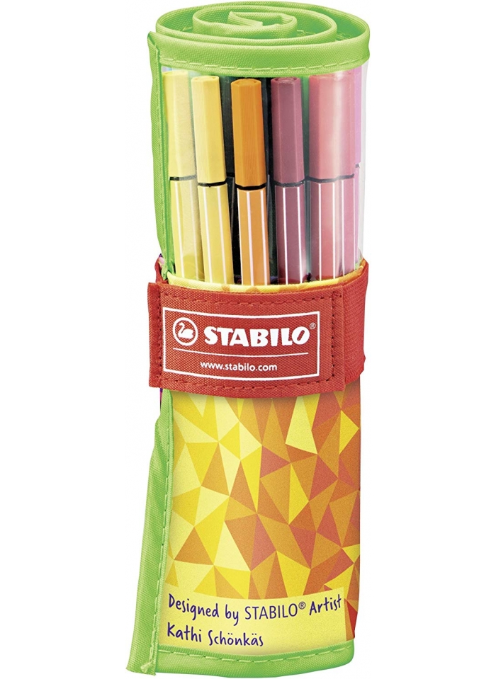 Stabilo Pen 68 Fan Edition Rollerset da 25 Colori Assortiti