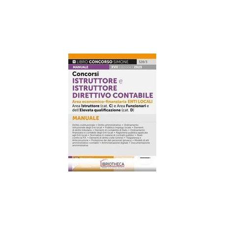CONCORSO ISTRUTTORE E ISTRUTTORE DIRETTIVO CONTABILE