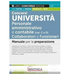 CONCORSI UNIVERSITA' PERSONALE AMMINISTR